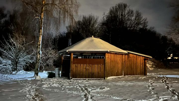 Bålhytten i snevejr