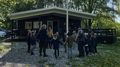 Samling før spejdermøde hos Mikro- og Minispejderne